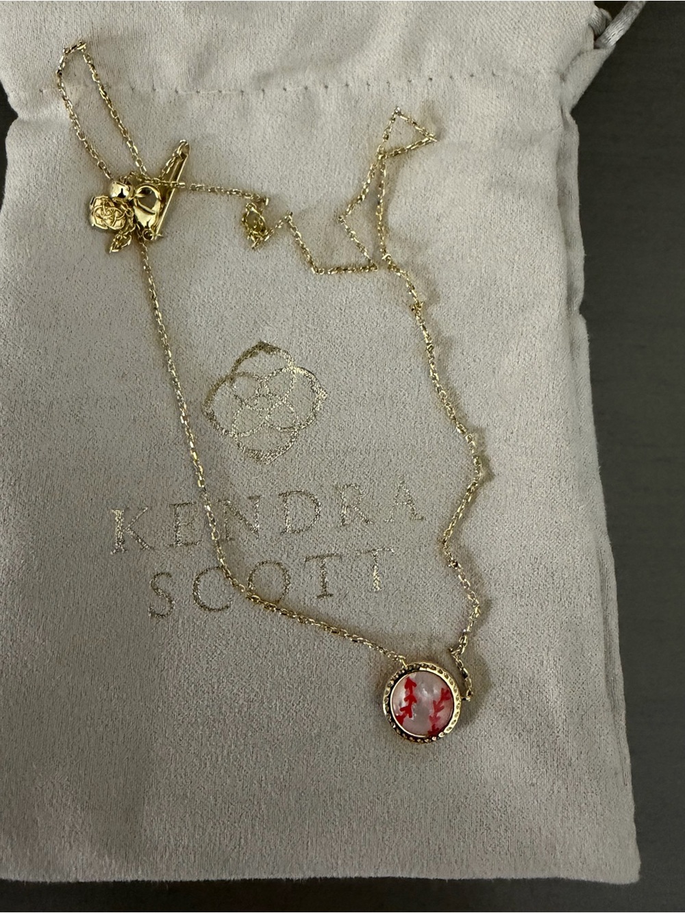 Kendra Scott Gold Necklace Baseball Pendant